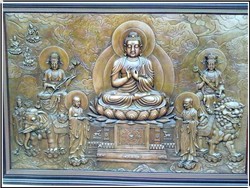 佛祖雕像铜浮雕