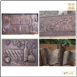 校园文化人物铸铜浮雕壁画